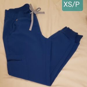 Used figs jogger scrub pants, XS/P,Royal blue